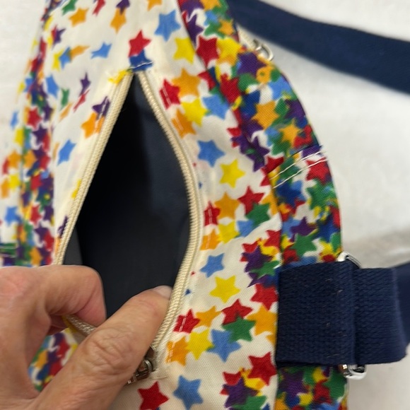 Blue and Yellow Mosaic Backpack with Adjustable Strap - Picture 4 of 10